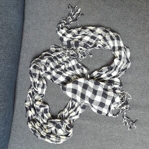 Eighty Eight Black and White Checkered Scarf